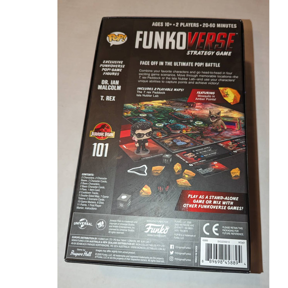 FunkoVerse: Jurassic Park 101 2 Pack Board Game Pieces Sealed Complete - Picture 8 of 8